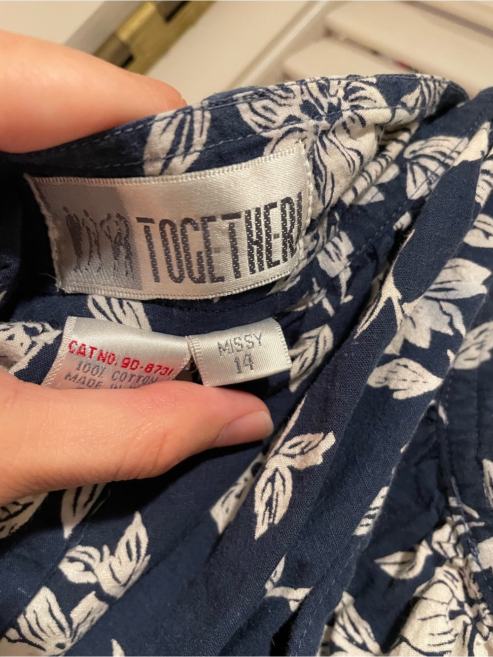 Together Navy Floral Skirt